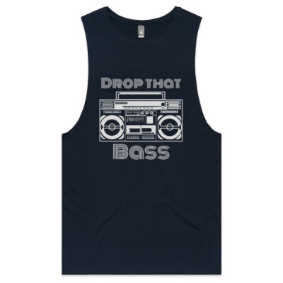 Drop That Bass Retro Muscle Tee - Dark Tee Thumbnail